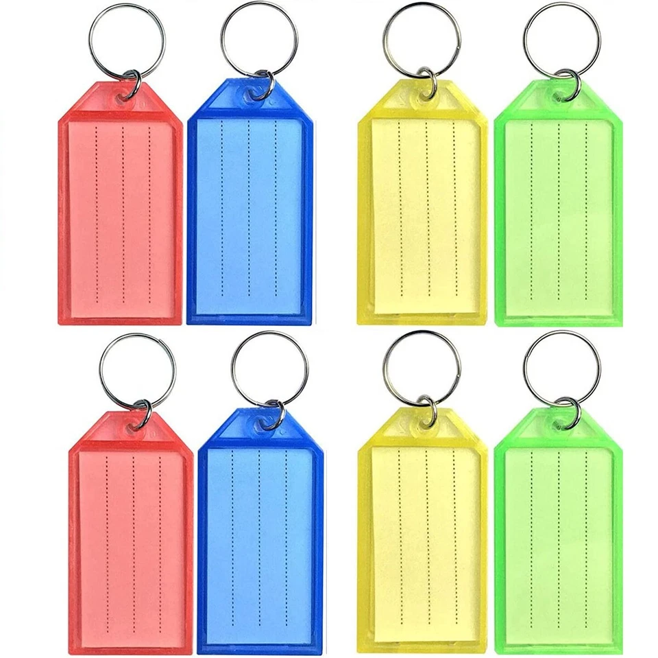 Etiquetas clasificadas para llavero de plástico colorido surtidas de 1-100 piezas Foto 4 de 4