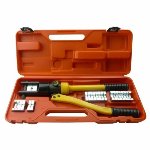 Pince à Sertir Hydraulique 6 Tonnes Gearzaar - Mâchoires V 12-28mm Et TH 16-32mm - Neuf