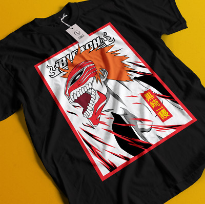 Bleach Anime Tshirt Ichigo Bankai T-Shirt Aizen Yhwach Tee Zaraki Kenpachi Shirt