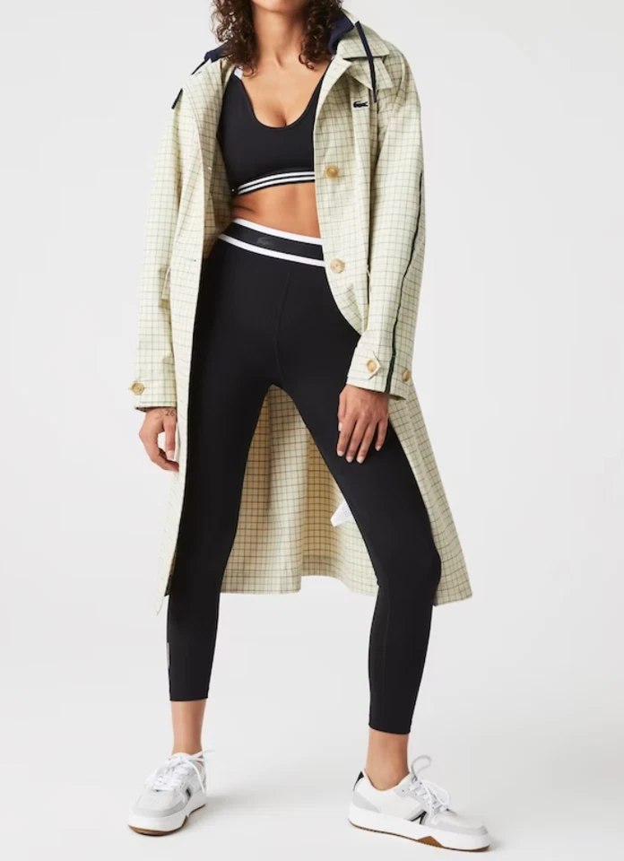 Lacoste Women s SPORT Printed Waist Leggings In Black - Image 2 of 4