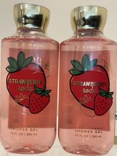 x2 Bath and Body Works Strawberry Soda Shower Gel Body Wash Full Size Set Duo