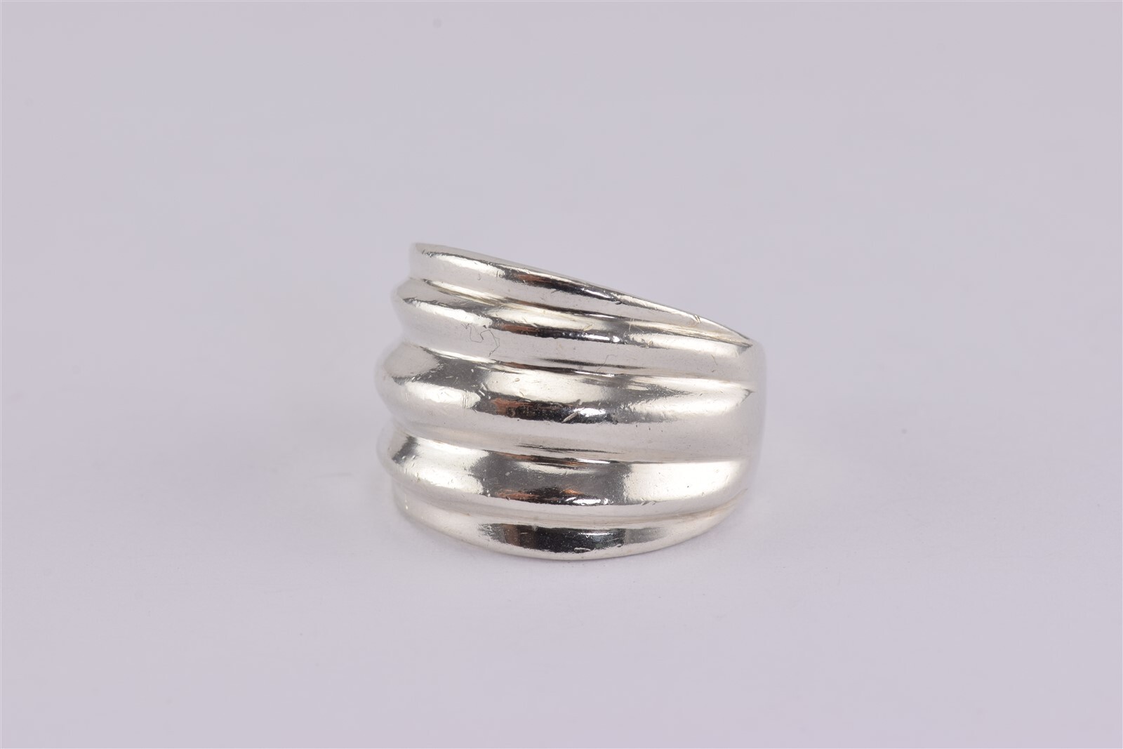 BOLD Sterling Silver 17mm Solid Rolled Ripple Rid… - image 6