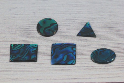 16X16MM Suelto Abulón Cabujón Cuadrado Plano Azul Verde Madreperla 4 piezas - Imagen 3 de 4