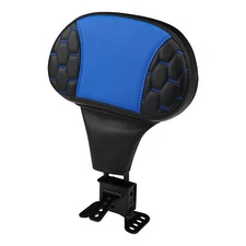 Black+Blue Driver Backrest Pad Fit For Harley Touring Road King Street Glide