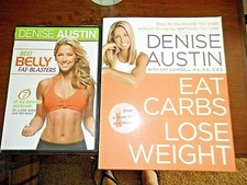 Denise Austin Best Belly Fat Blasters DVD + Eat Carbs Lose Weight NEW Book 2pc
