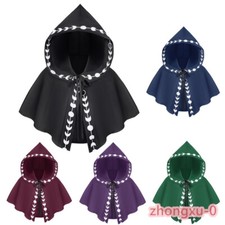 Medieval Renaissance Wizard Hooded Cape Cloak Cosplay Costume Hooded Cloak