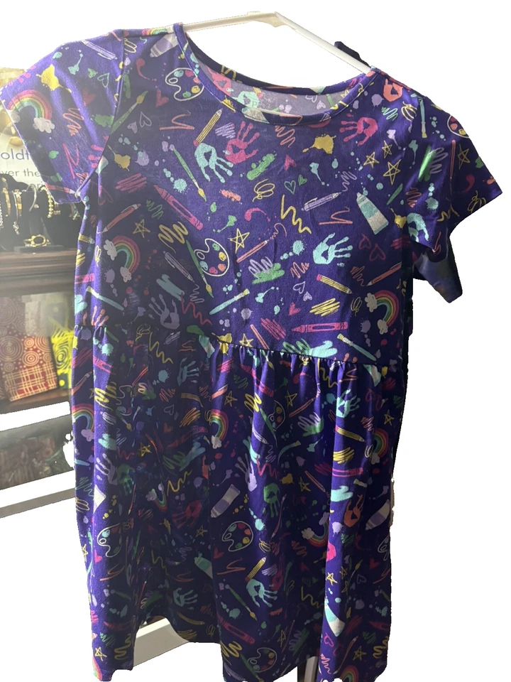 Nuevo con etiquetas Vestido Carter's Solar Storm Manga Corta Niñas Talla 10/12 Grande Foto 4 de 4