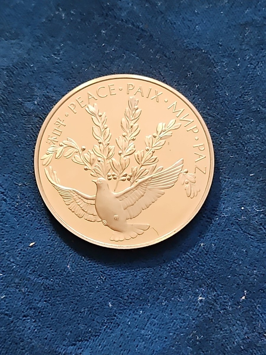 コレクション united nations peace medalsolid bronze 1972 United Nations Peace Medal Solid Bronze Sealed