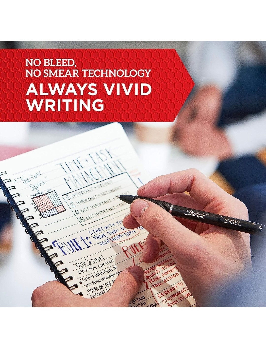 Sharpie SGel, Gel Pens, Fine Point (0.5Mm), Blue Ink Gel Pen, 12 Count