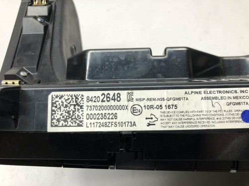 CHEVROLET CAMARO Climate Control Heater Unit Buttons With Air Vent 84202648 2018 - Picture 10 of 10