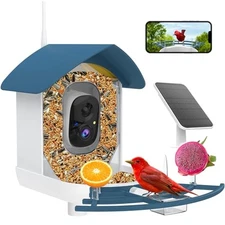 Bird Feeder with Camera,AI Identify Birds Species,Smart Bird Camera Navy Blue