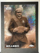 #109 Brasso 2025 Topps Chrome Star Wars BLACK and WHITE SHIMMER Refractor