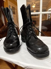 Addison Shoe Co. Black Military Army Combat Boots Men’s - Size 9W Leather