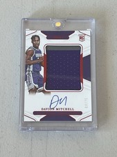 Davion Mitchell 2021 Panini National Treasures RPA /75 Rookie Patch Auto RC