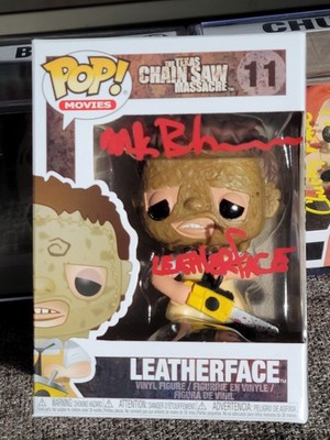 Funko POP! Texas Chainsaw Massacre Leatherface Signed By Mark Burnham w/JSA 