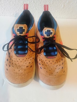 Nike Free Run Trail Dark Russet Brown Blue Orange White CW5814-201 Men's 9.5US