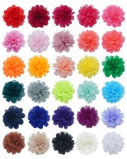 30 PCS 2.8 Inch Plain Pet Puppy Collar Flower Bows Dog Cat Charms Slide