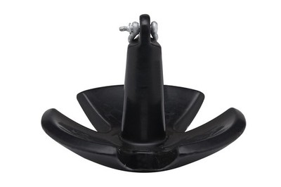 River Anchor, Black Vinyl Coated Cast Iron, 30 Lbs.