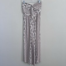 Beachissi Women S Strapless Maxi Dress Bow Front Smocked Back NWT