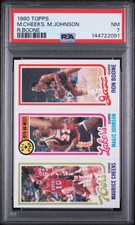 1980 TOPPS MAGIC JOHNSON MAURICE CHEEKS RON BOONE ROOKIE RC PSA 7