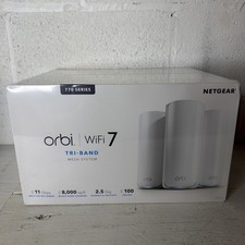 NETGEAR - Orbi 770 Series BE11000 Tri-band Mesh Wi-Fi 7 System 3-pack - White