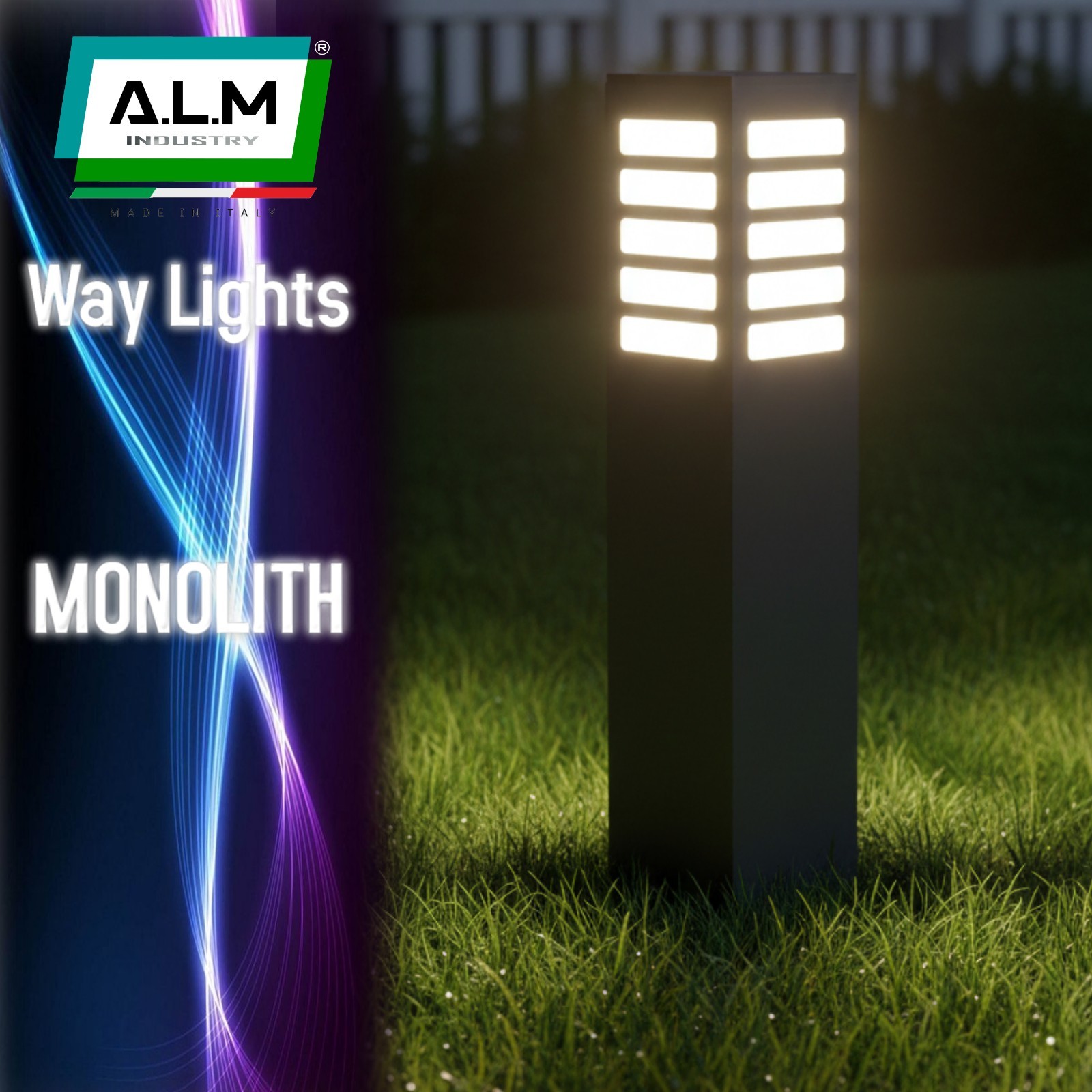 Lampione Giardino Monolith Way Lights - Eleganza Esterna Italiana