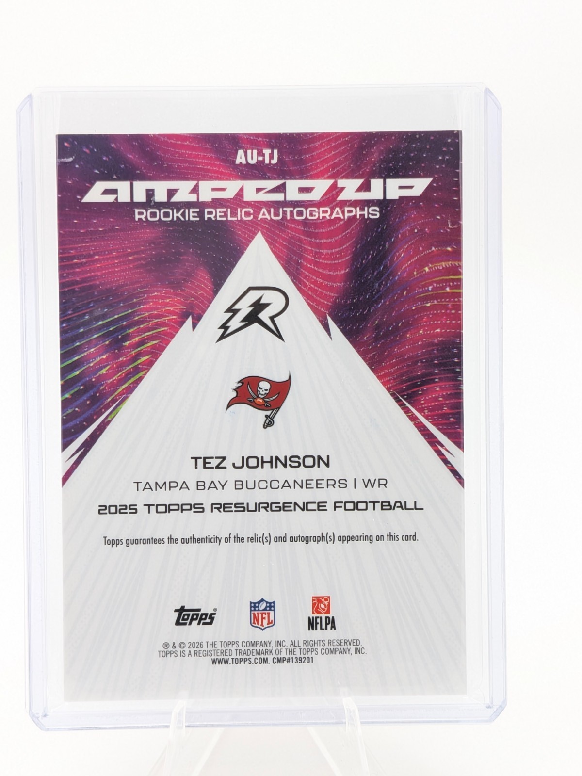 2025 Topps Resurgence Tez Johnson White Surge Rookie Patch Auto /125 #AU-TJ view 2