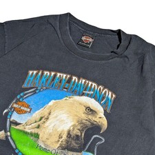     VTG 1997 SINGLE STITCHED HARLEY DAVIDSON MOTORCYCLES T SHIRT LARGE USA EAGLE