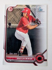 2022 Bowman Baseball 1st Bowman #BP-93 Braylin Minier Cincinnati Reds Shortstop 