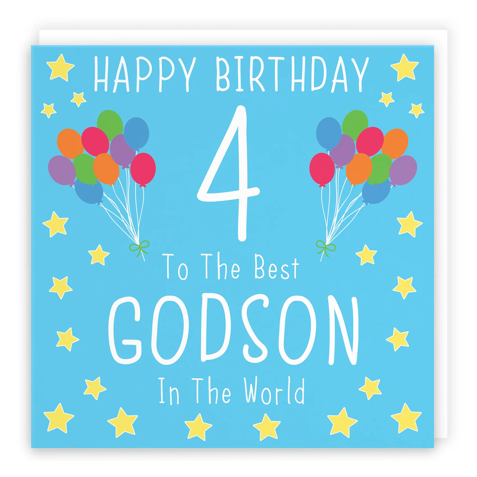 4th Godson Birthday Card Iconic