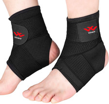 2 Pack Breathable  Strong Ankle Brace for Sprained Ankle, Stabilize Ligaments,