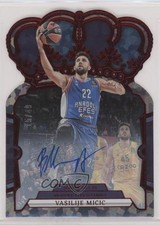 2023 Panini Crown Royale EuroLeague Red Crystal 15/49 Vasilije Micic Auto 1e8j