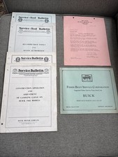 Rare 1927-29 Buick Service Service-tool Bulletins Fisher Body Parts List