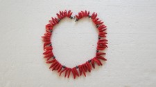 Koralle Kette Astkoralle Schmuck Vintage Rot groß Collier RARITÄT Statement Edel
