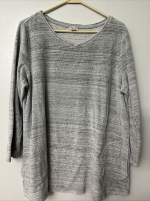 Purejill Xl Long Sleeve Soft Long Line Tunic Top With Pockets Comfort Lounge