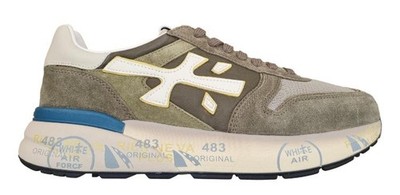 Premiata Herrenschuhe: Sneaker aus Wildleder und Stoff, Modell MICK_8086, grün-g