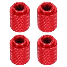 4pcs Knurled Thumb Nut, M6 12mm OD 16mm Height Aluminium Alloy Wine Red