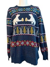 Tipsy Elves Mens XXLPolar Bear Cheering Beer Ugly Christmas Sweater New