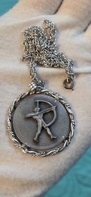 Anson Pewter Sagittarius Pendant Necklace Chain 19.5'' L, 