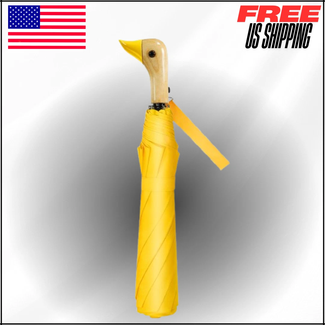 Duck Umbrella, 3 Fold Umbrella, Cute UV Protection Travel