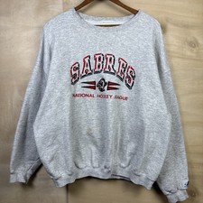 Vintage Buffalo Sabres NHL Goat Head Distressed Crewneck Sweatshirt 25 x 26