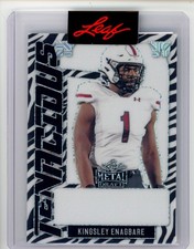 Kingsley Enagbare 2022 Leaf Metal Draft Tenacious 1/1 unsigned Proof White