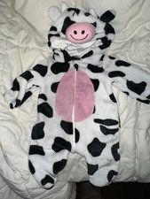 Cow One Piece Costume full zip up size 6-9 months