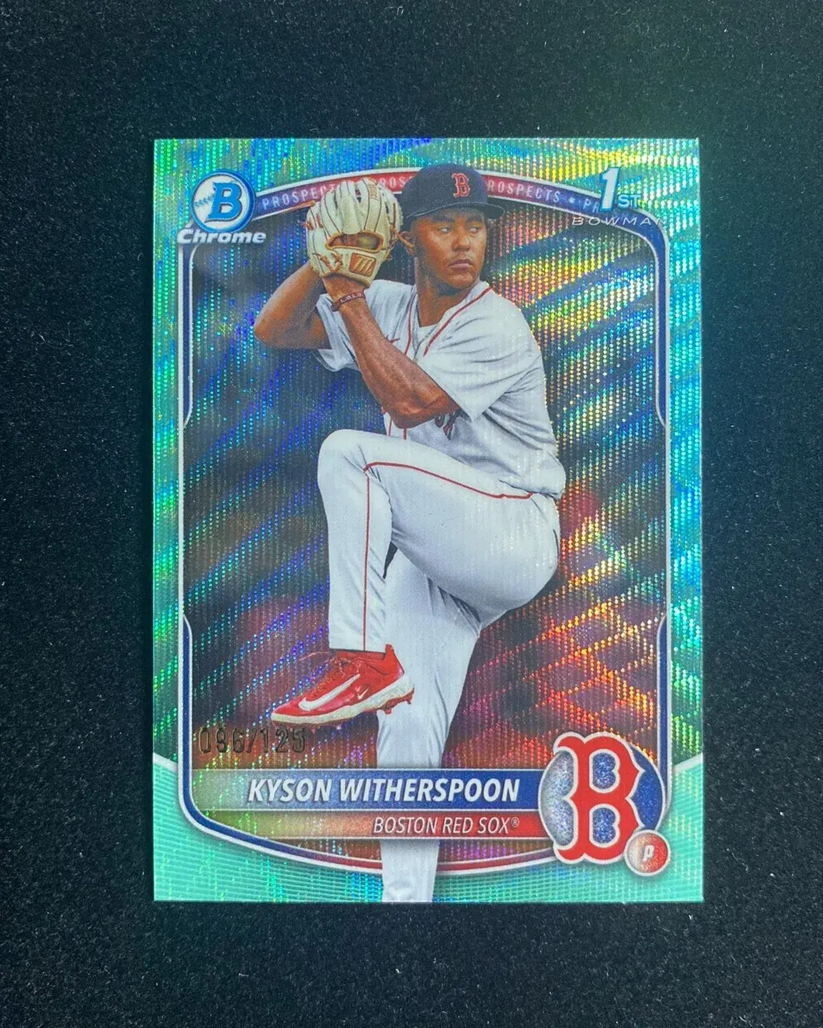 2025 Topps Bowman Draft Chrome Aqua Wave Kyson Witherspoon 1st 96/125 QI95