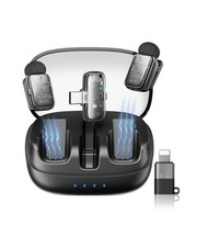 KUKIHO Mini 2 Wireless Lavalier Microphones for iPhone 15/16/17 Android, 3-...