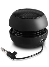Portable Mini Speaker USB Wired Small Speakers with 3.5mm Aux Input black