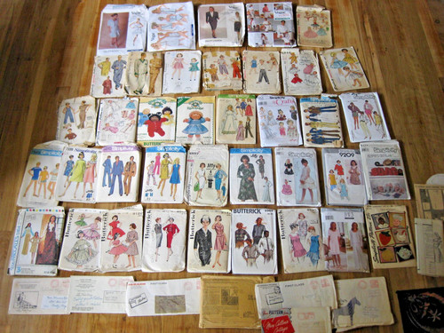 Vintage Sewing Pattern End Lot of 47,  Vogue, butterick, simplicity + misc.