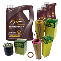 Mann Inspektionspaket 8L Mannol Energy 5W-30 FüR Mercedes W211 E 320 CDI W220 S