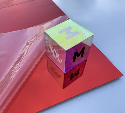 2-Pack Red Mirror Acrylic Sheet, 1/8-Inch, 11.875x11.875, Plexiglass, Lucite