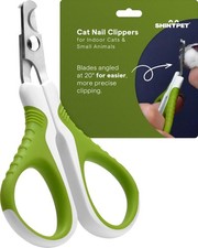 Pet Nail Clippers for Indoor Cats Small Animals - Precision Angled Blades ...
